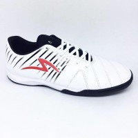 sepatu futsal specs barricada lea in putih hitam merah original new