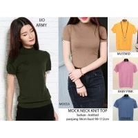 mock neck knitted top