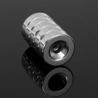 New 5 pcs N35 15x5mm Countersunk Cincin Magnet Dengan 5mm