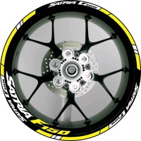 Stiker list velg motor wheels sticker Suzuki Satria F150 yellow fluo