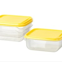 IKEA PRUTA Food container transparent yellow 0.6 l home and tools