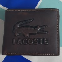 dompet kulit pria (lacoste) coklat
