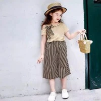 setelan kaos anak perempuan