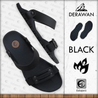 Jual NEW CAMOU Derawan Black Sandal  Selip On Pria  