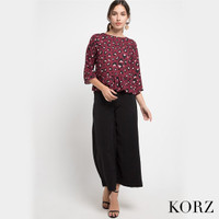 Promo Korz Celana  Kulot  7 8 Formal  Kerja Hitam M 