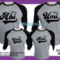 Raglan Couple Seragam Samaan Kaos Couple Keluarga Family Ayah Ibu Anak