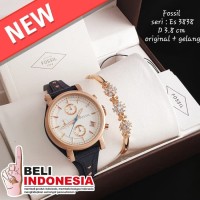 Jam Tangan Wanita Merk Fossil Original Gelang Full Set Type : ES3838