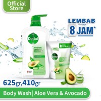 Dettol Sabun Mandi Cair Aloe Vera & Avocado 625 gr Pump + 410 gr Refil