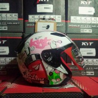 Helm Kyt Dj Maru Seri 5 Putih Pink