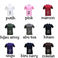 POLO SHIRT 6 Kaos Kerah Hitam Polos Baju Pria Cowok Bahan Lacos Kaus