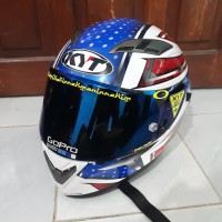 Helm Fullface KYT Vendeta 2 Allstar Include Spoiler 3D n Iridium Flat