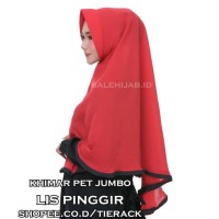 Promo Khimar Pet Jumbo Lis Pinggir - Jilbab Kerudung Simple Penguin