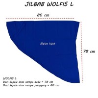 Jilbab Instan Size L Bahan Wolfis Woolpeach Premium Grade A Murah -