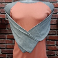 Raglan terbaru warna peach kaos raglan wanita lengan panjang