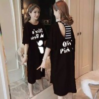 dress mini midi jumbo terusan kaos baju wanita minidress santai simple