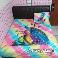 Sprei Bali lukis pelangi uk 180