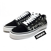 Sepatu Vans OS Old Skool Inca Black White Hitam Putih - PREMIUM IMPORT