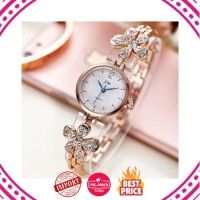 Jam Tangan Wanita Impor Top Merek Mewah Gelang Rose Gold Quartz