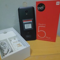 xiaomi Redmi 5 plus TAM 4/64 Black bekas garansi resmi fullset
