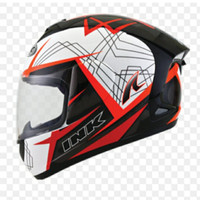 Helm INK CL MAX Seri 3 White FIRE RED FLUO