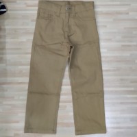 Celana chino panjang anak laki branded original Wrangler coklat ori