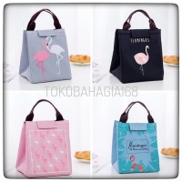 TOTE BAG FLAMINGO lunch bag tas bekal