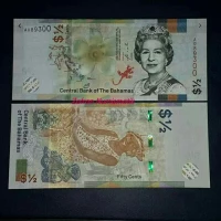 Uang Asing 1/2 Dollar Bahamas UNC
