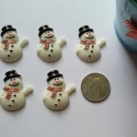 resin snowman topi hitam