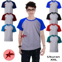 RED STAR |kaos pria polos / kaos raglan polos pendek XXL / kaos distro