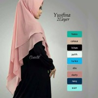 Khimar Syar'i Yusfina 2 Layer / jilbab Instan / Bergo instan