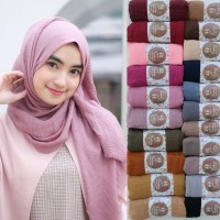 jilbab pashmina crinkle polos murah