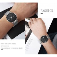 NIBOSI Jam Tangan Tipis Rantai Pasir Fashion Pria Wanita Original Asli