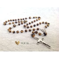 Kalung Rosario Batu Tiger Eye NLR18