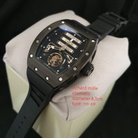 JAM TANGAN PRIA RICHARD MILLE FULL BLACK AUTOMATIC