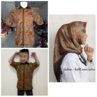 Baju Batik / Batik Couple -- Couple Family Yani Jilbab Segi Empat