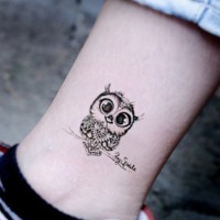 Jual Terbaru Stiker Tato Sementara Motif Burung Hantu Warna