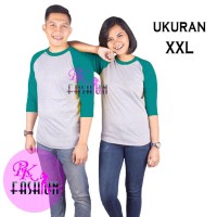 RK | Kaos Raglan 3/4 XXL |baju raglan pria | raglan lengan 3/4 | kaos