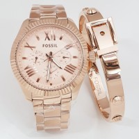 Jam Tangan Wanita Fossil AM 4569 Original Set Gelang 4759