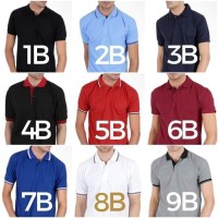 Kaos Polo Shirt Kerah Baju Big Size Polos Pria Lacoste Murah XXXL