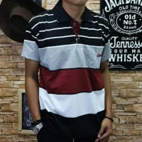 Kaos Polo Tshirt Kerah Panjang Baju Pria Cowok Lacos Keren Gaul Murah