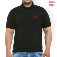 BAJU POLO UNTUK PRIA / Kaos Polo Shirt Premiun Jumbo Big Bomber Black
