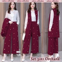 q setelan 3in1 orchard