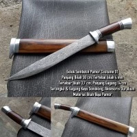 golok sembelih pamor Damaskus asli