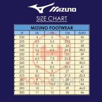 mizuno footwear size chart