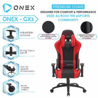 Jual ONEX GX3 Premium Quality Gaming  Chair Kursi  Hitam  