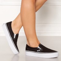 white platform vans slip ons