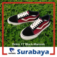 Jual SEPATU  VENTELA  RETRO  77 BLACK MAROON ORI 37 Kota 