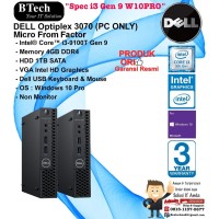 Jual DELL Optiplex 3070 Micro Intel Core i3-9100 4GB 1TB 