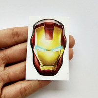 Jual IRONMAN HEAD EMBLEM STIKER  RESIN TIMBUL  LENTUR 