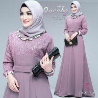Baju Gamis Pesta Modern Seragam Gamis Terbaru Dress Muslim Wanita - XL